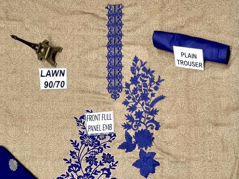 Heavy Embroidered  Lawn Dress 2022 with Chiffon Dupatta