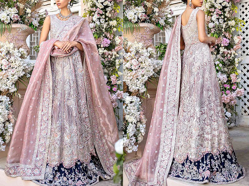 Luxury Mirror & Handwork Embroidered Net Bridal Maxi Dress 2022 Price in Pakistan