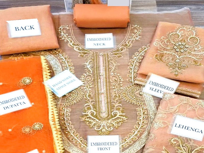 Handwork Heavy Embroidered Masoori Dress with Embroidered Net Dupatta