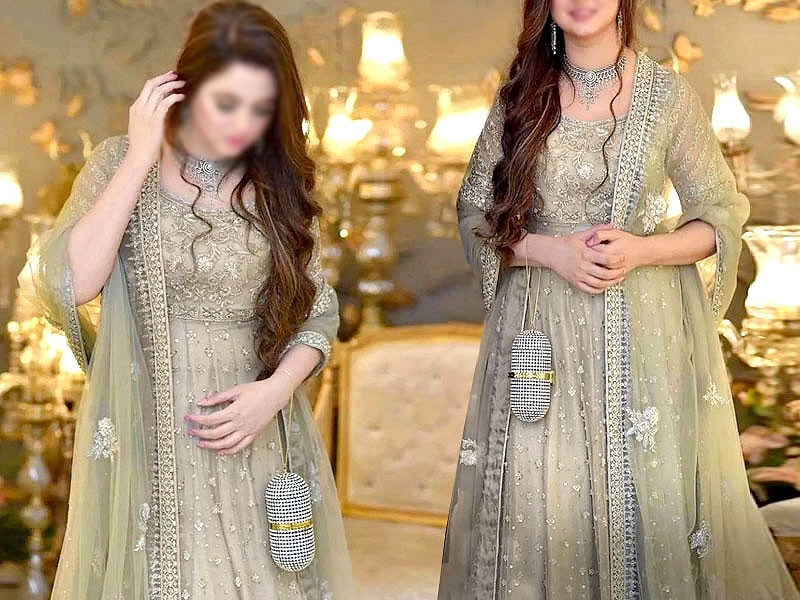 Luxury Handwork Embroidered Net Bridal Maxi Dress 2022 Price in Pakistan