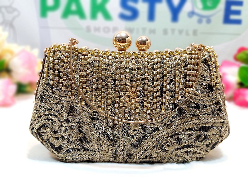 Fancy Silver Evening Clutch Bag for Wedding Price in Pakistan