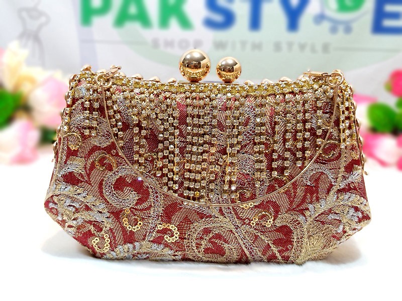 Luxury Diamante Crystal Bridal Clutch Bag Price in Pakistan