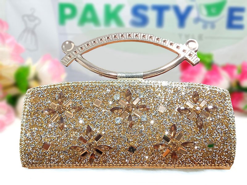 Luxury Diamante Crystal Multicolor Bridal Clutch Bag Price in Pakistan