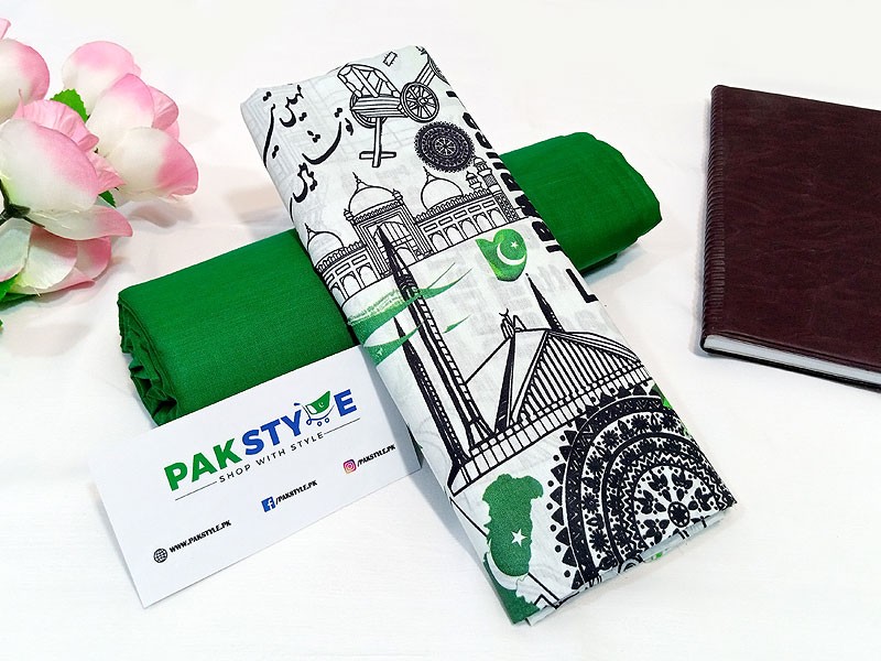 Digital Print Tie & Dye Linen Dress 2021 with Linen Dupatta Price in Pakistan