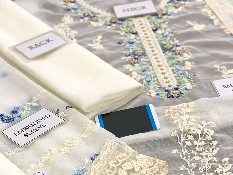 Elegant Handwork & Embroidered Chiffon Party Wear Dress 2022