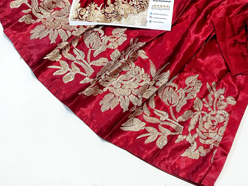 Readymade 2-Piece Embroidered Shamoz Silk Dress