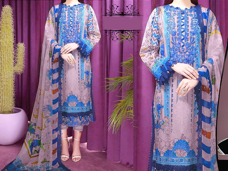 Embroidered Karandi Suit 2022 with Karandi Shawl Dupatta