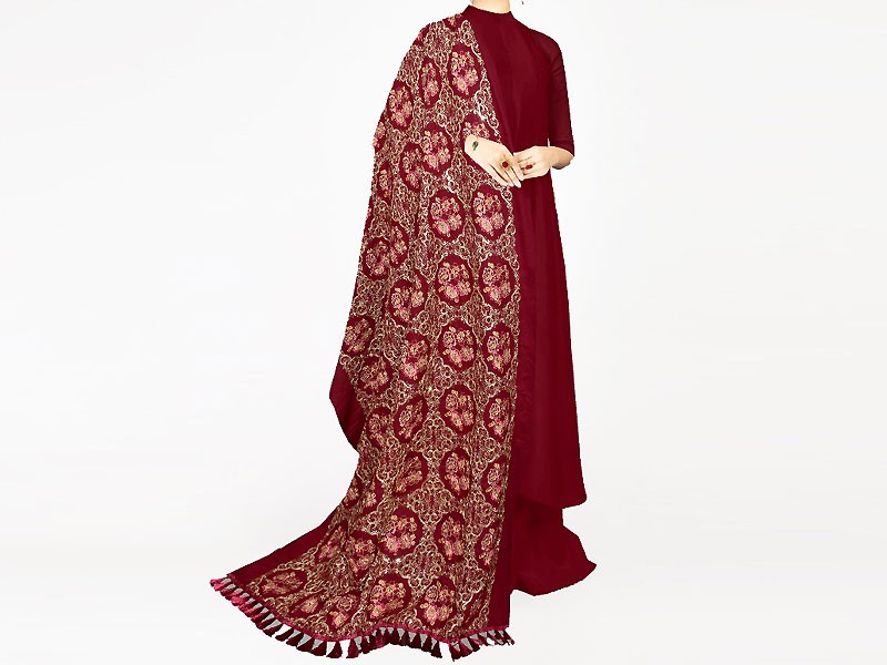 Embroidered Khaddar Dress 2022 with Wool Shawl Dupatta Price in Pakistan