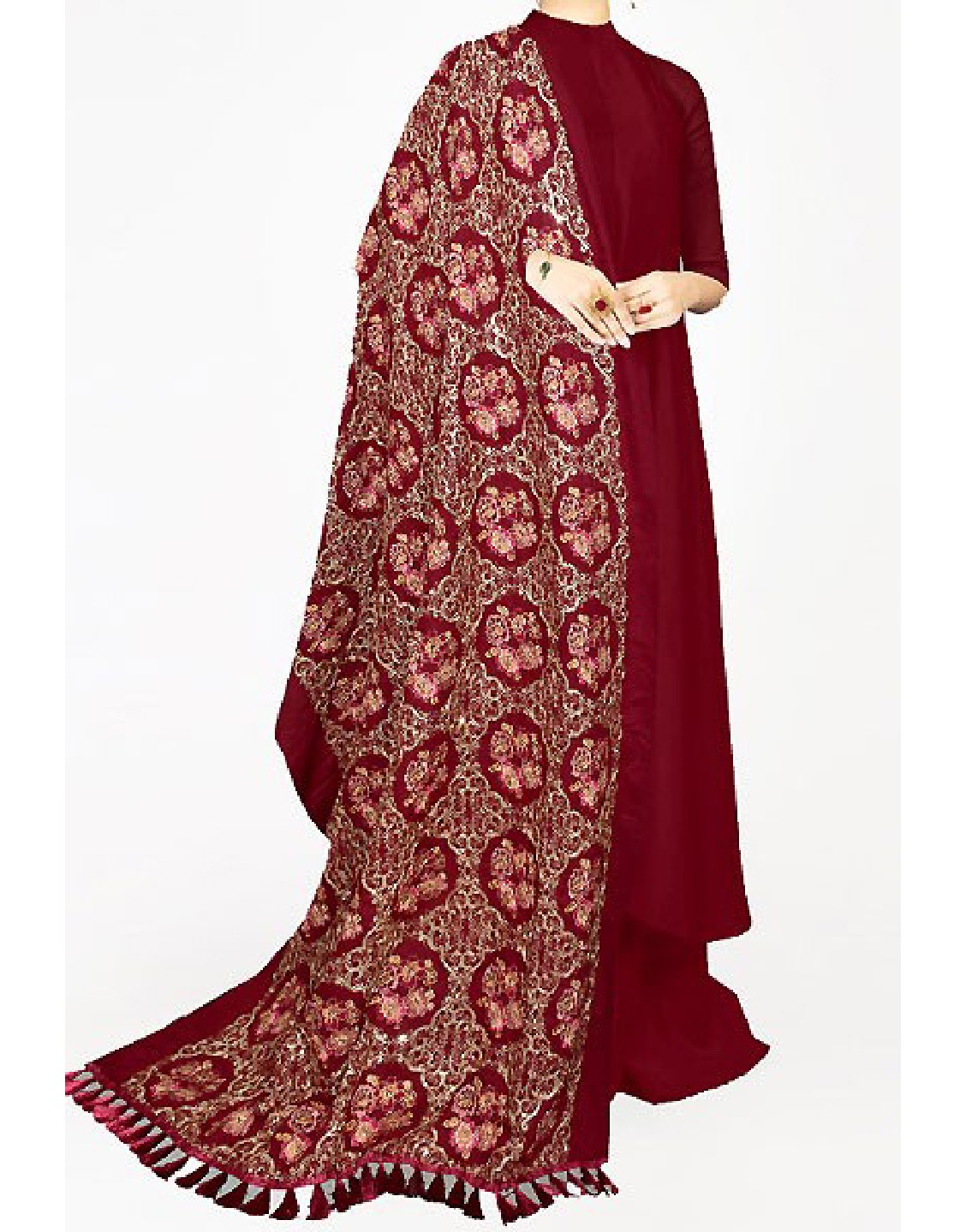 Embroidered Khaddar Dress with Wool Shawl Price in Pakistan