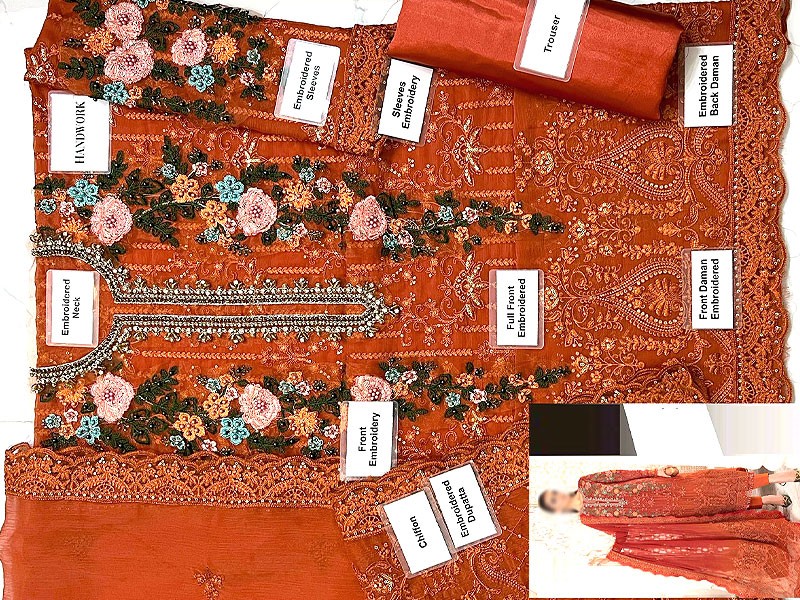 Luxury Handwork Heavy Embroidered Chiffon Wedding Dress 2022