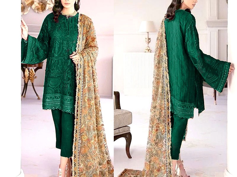 Heavy Embroidered Organza Party Wear Dress 2022 Price in Pakistan