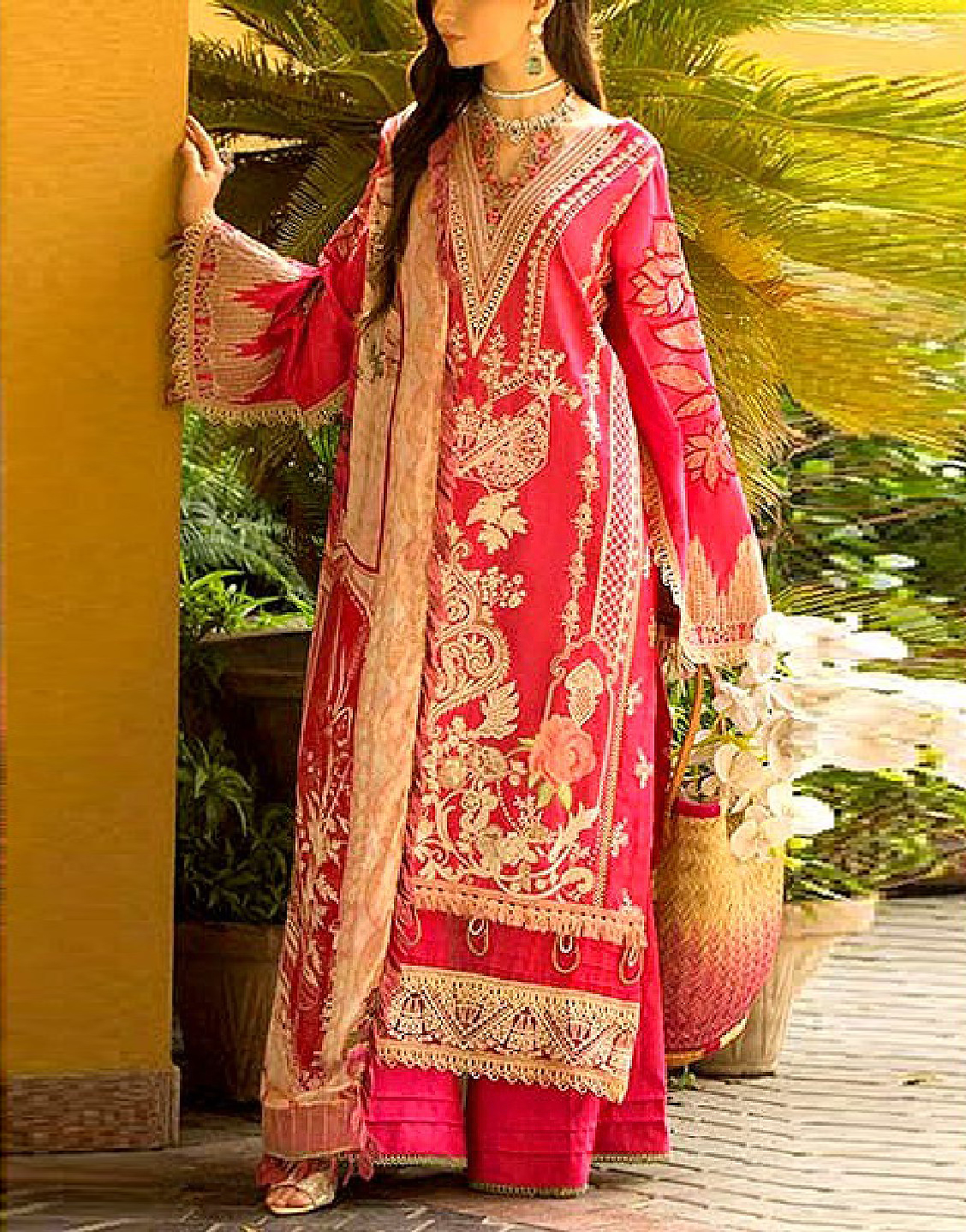 Digital Print Lawn Dress 2024 with Digital Print Silk Dupatta Price in