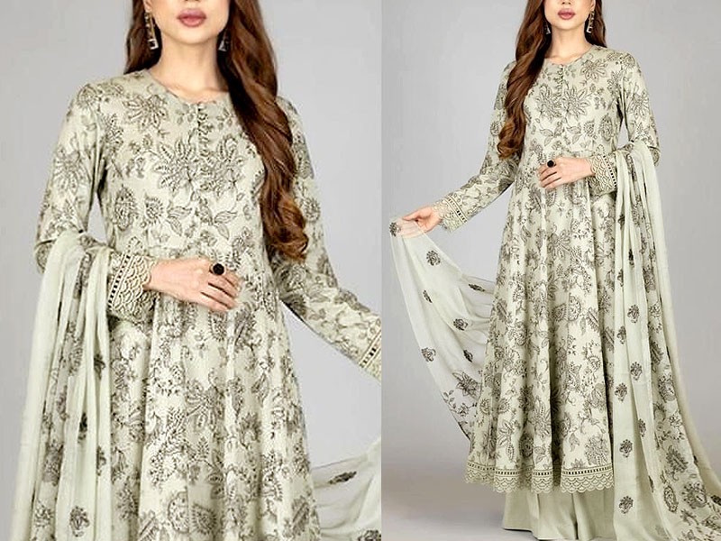 Luxury Embroidered Lawn Suit 2023 with Bamber Chiffon Dupatta