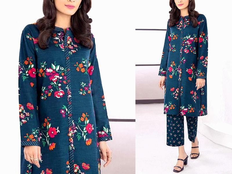 Trendy 2-Piece Embroidered Lawn Dress 2024