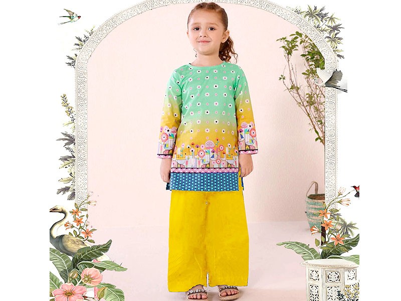Kids 2-Pcs Embroidered EID Lawn Dress Price in Pakistan