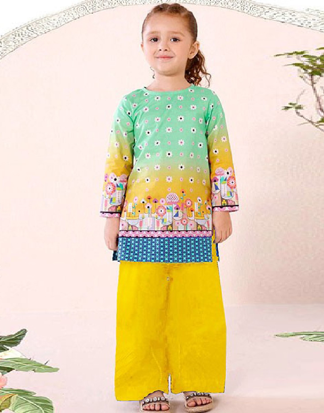 Kids 2-Pcs Embroidered EID Lawn Dress Price in Pakistan