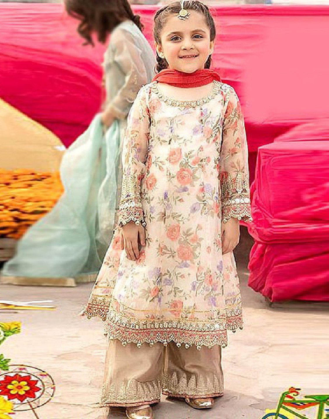 Kids 2-Piece Embroidered Linen Suit Price in Pakistan