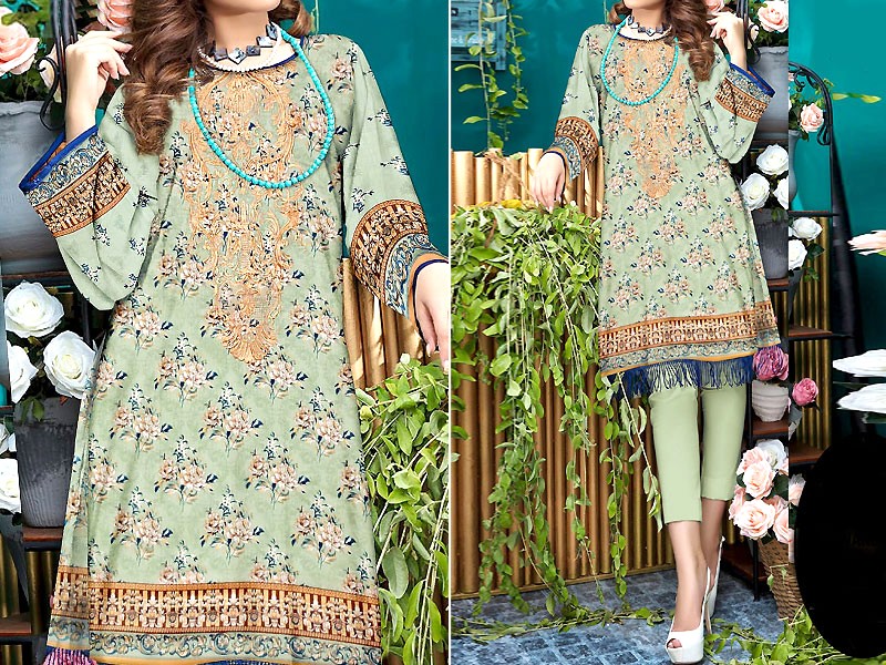 Embroidered Lawn Suit 2024 with Chiffon Dupatta