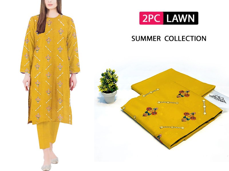 2-Piece  Chunri Print Cotton Lawn Dress 2022 Price in Pakistan