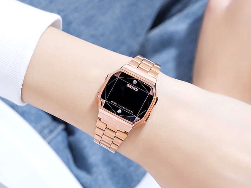 SKMEI Touch Screen Ladies Fashion Watch 1797 - Rose Gold