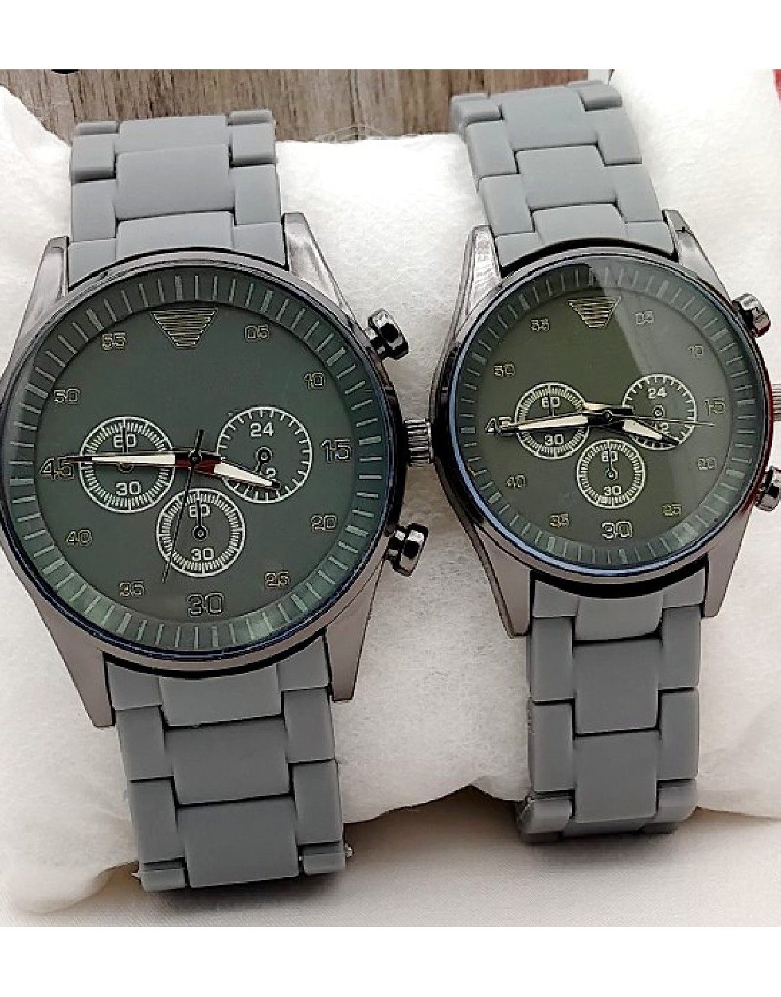 Pack of 2 Stylish Rubber Chain Watch for Couple Price in Pakistan