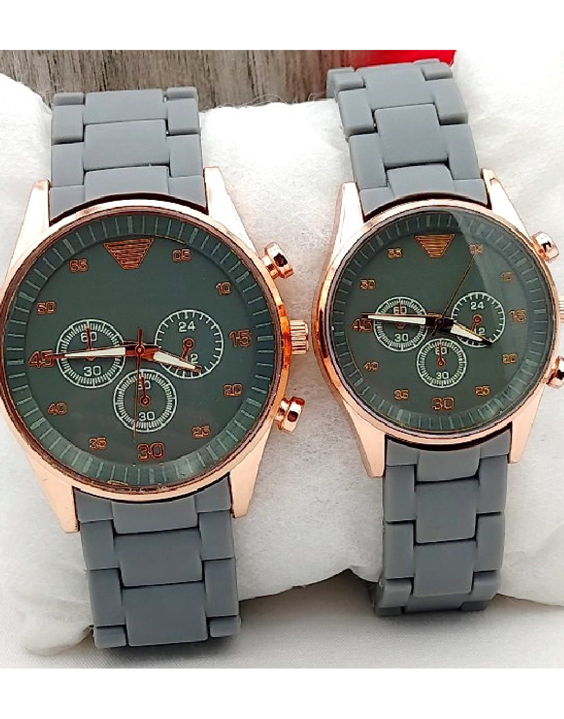 Pack of 2 Stylish Rubber Chain Watch for Couple Price in Pakistan ...