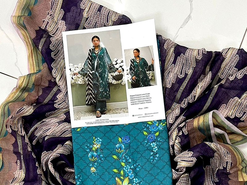 Digital Print Lawn Dress with Sequins Diamond Lawn Dupatta