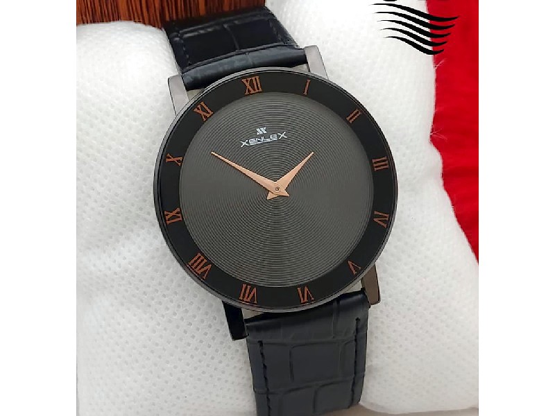 Xenlex Leather Strap Men's Dress Watch