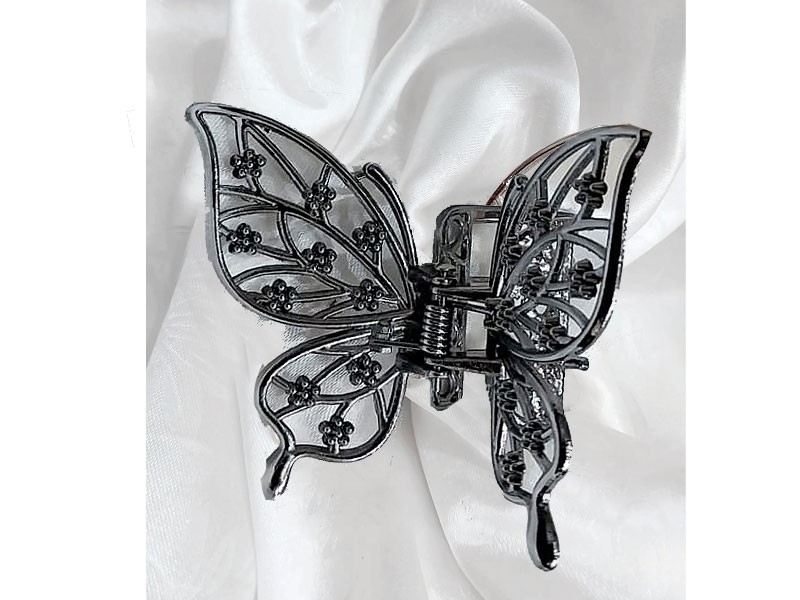 Elegant Butterfly Shaped Hair Clip - Black