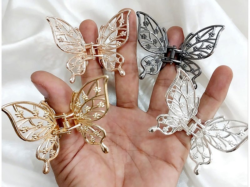 Pack of 4 Butterfly Shaped Hair Clips