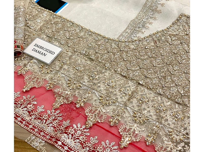 Luxury Heavy Embroidered Organza Wedding Dress 2024