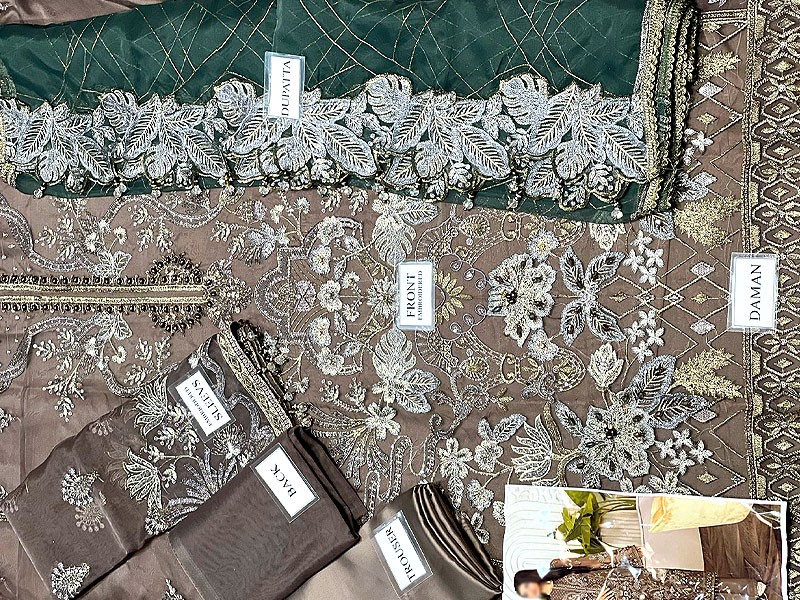 Luxury Handwork Embroidered Organza Wedding Dress 2023