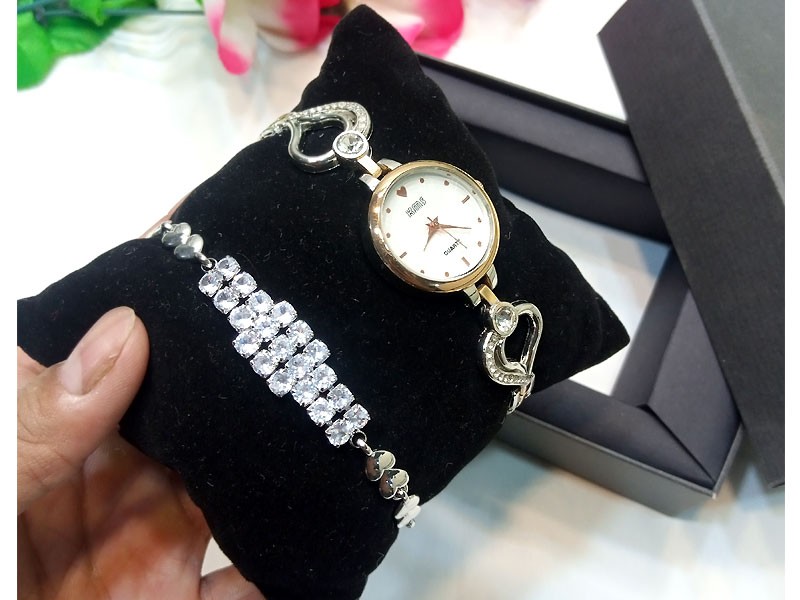 Elegant Bracelet & Watch Gift Set with Gift Box