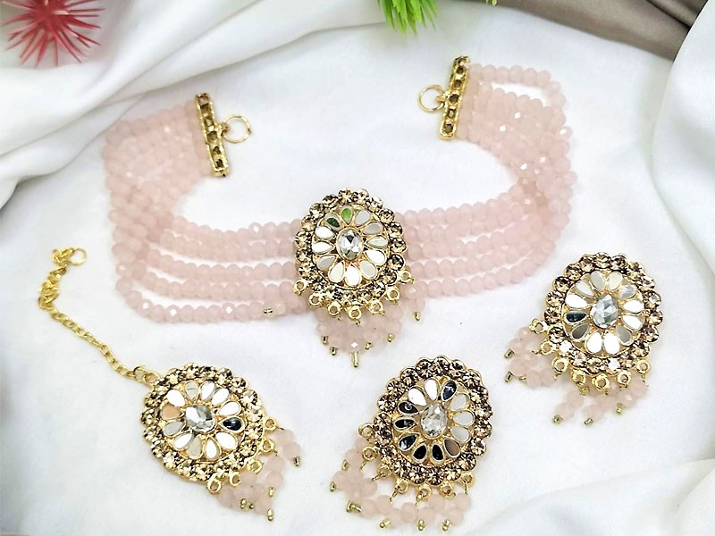 Elegant Bridal Wear Jewellery Set with Drop Earrings & Tikka Price in Pakistan
