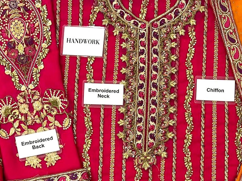 Luxury Heavy Embroidered Chiffon Wedding Dress 2023