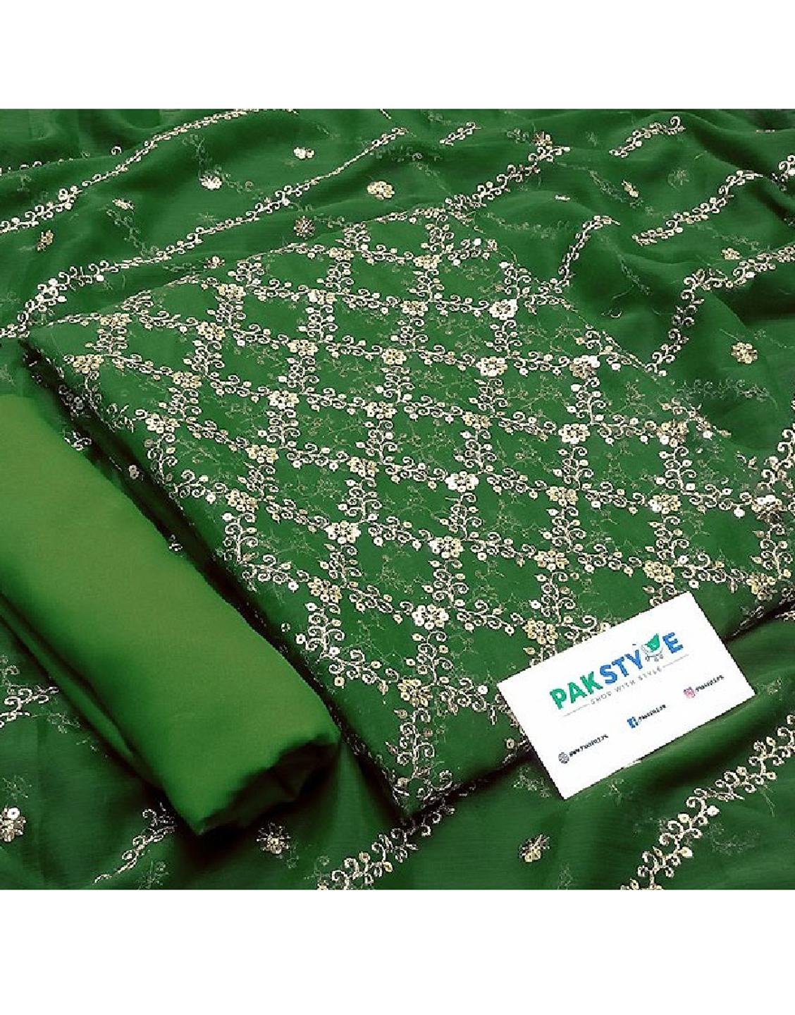 Heavy Embroidered Chiffon Party Wear Dress 2023 with Embroidered Chiffon Dupatta Price in Pakistan