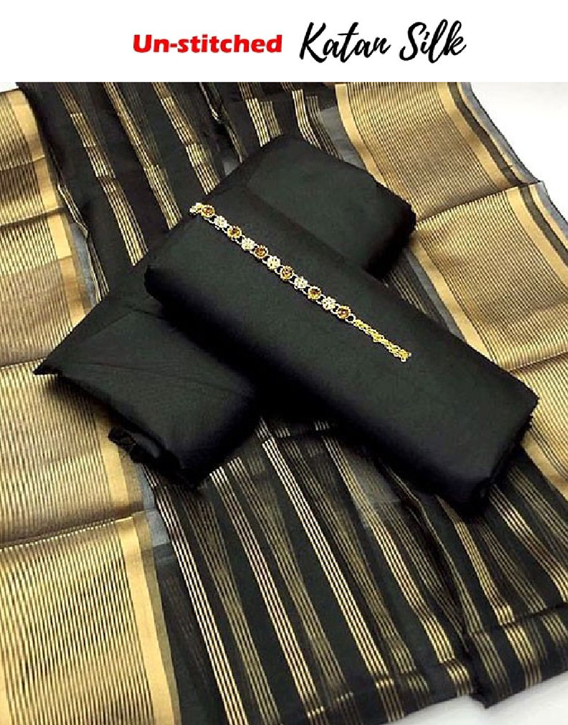 Banarsi Style Embroidered Raw Silk Dress with Silk Jhalar Dupatta Price in Pakistan