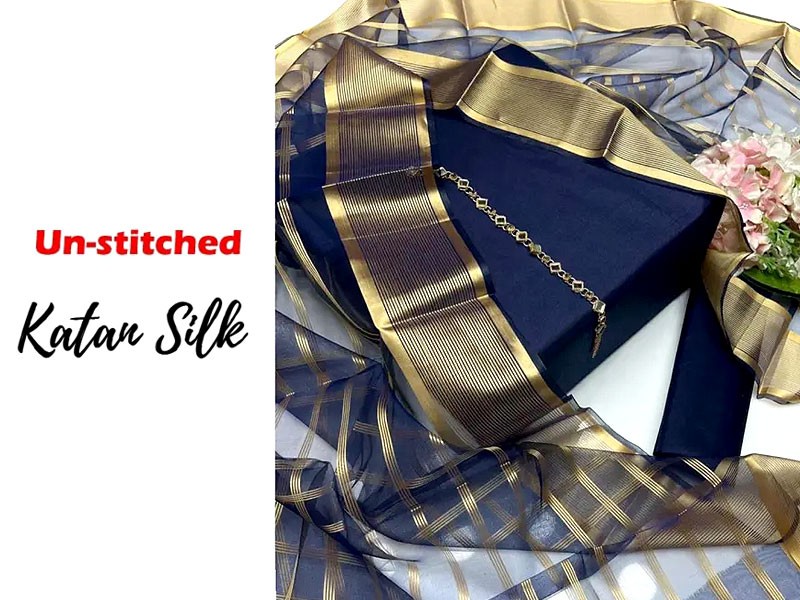 Banarsi Style Katan Silk Dress with Lining Organza Dupatta Price in Pakistan
