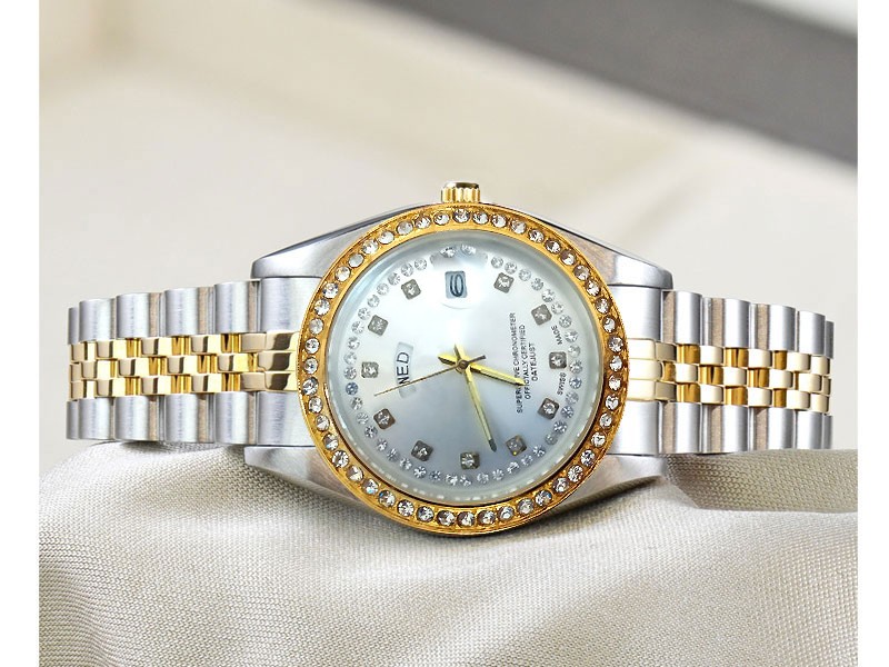 Elegant Datejust Dial Two-Tone Watch