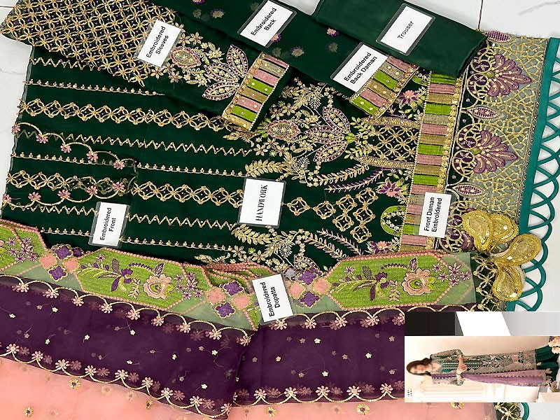 Luxury Handwork Heavy Embroidered Organza Wedding Dress 2023 with Inner