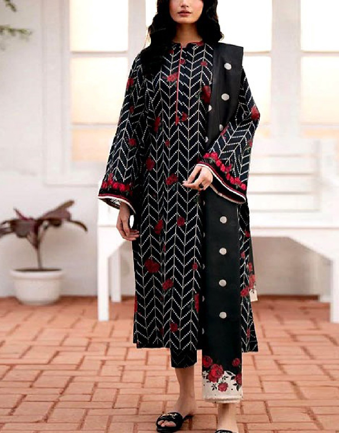 Digital All-Over Print Lawn Suit 2024 with Lawn Dupatta Price in Pakistan