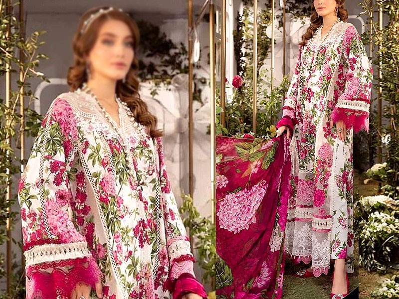 Heavy Sequins Embroidered Lawn Dress 2024 with Diamond Organza Dupatta Price in Pakistan