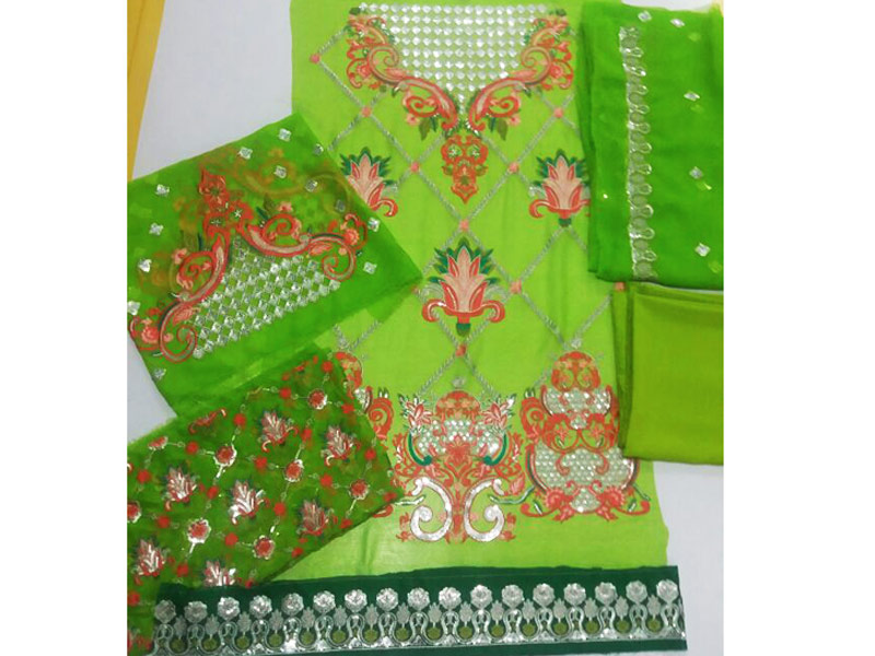 Green Chiffon Embroidered Dress Price in Pakistan (M006950) - 2022 ...