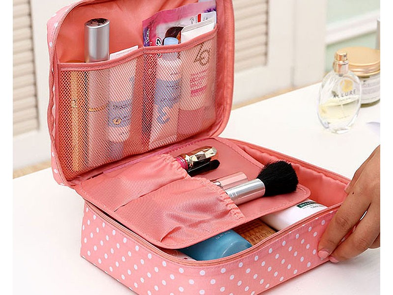 Polka Dot Printed Cosmetics Bag - Pink Price in Pakistan (M009510 ...