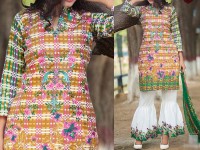 Satrangi Embroidered Cambric Cotton Dress 6-B Price in Pakistan