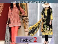 Pack of 2 VS & ZS Textile Lawn Suits Price in Pakistan
