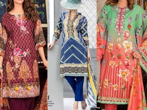 Pack of 3 Rashid & VS Classic Lawn Suits Price in Pakistan