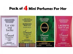 Pack of 4 Mini Perfumes for Women - 15ml Price in Pakistan