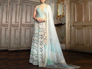 Heavy Embroidered Net Maxi Dress Price in Pakistan