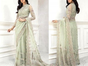 Heavy Embroidered Net Saree with Inner